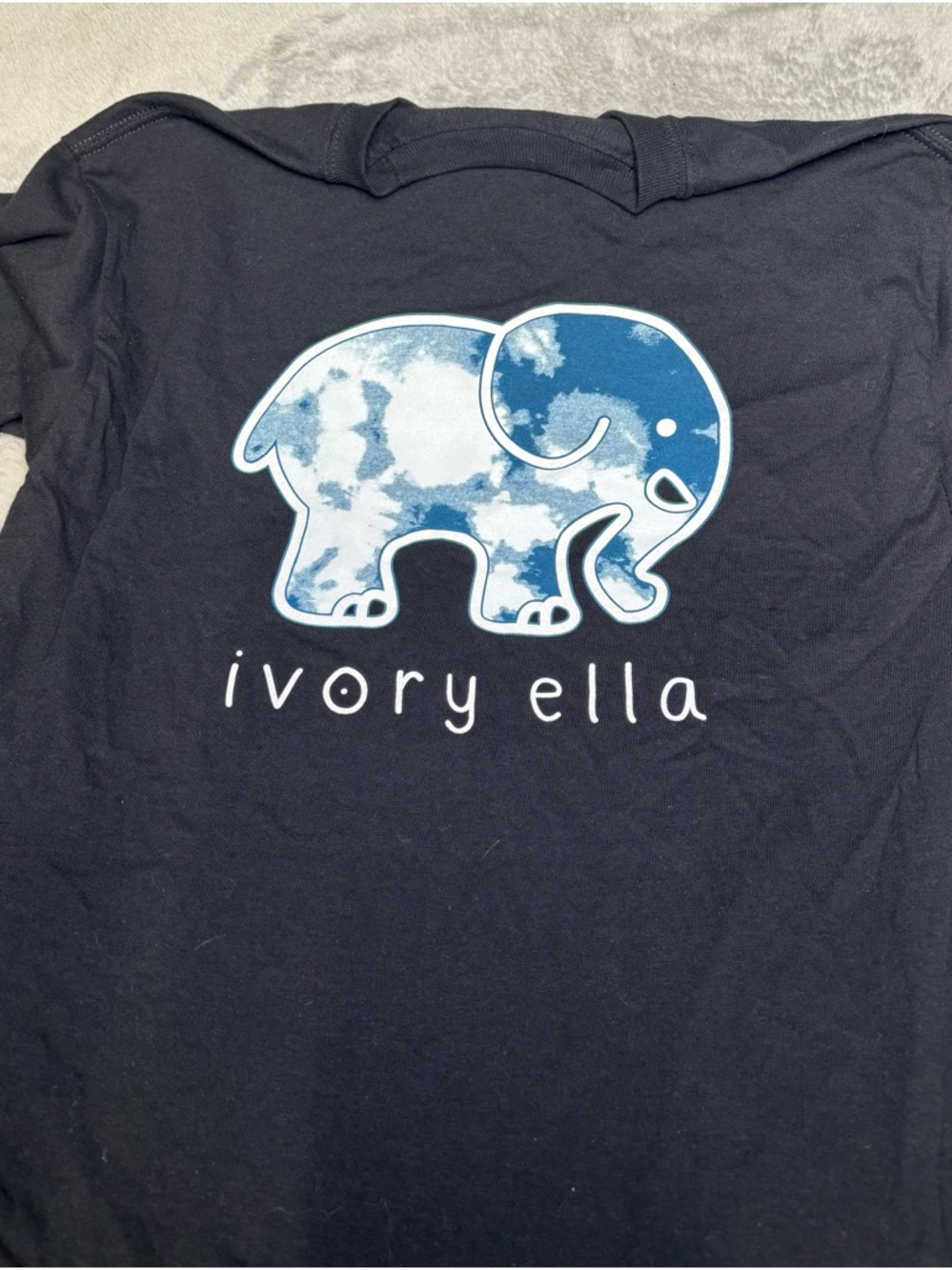 Ivory Ella Elephant Long Sleeve T-Shirt Black 100% Cotton Women’s M